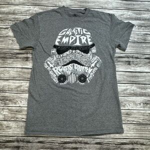 Disney Men's Star Wars Stormtrooper Tee T Shirt S SM Small Grey Gray Black White